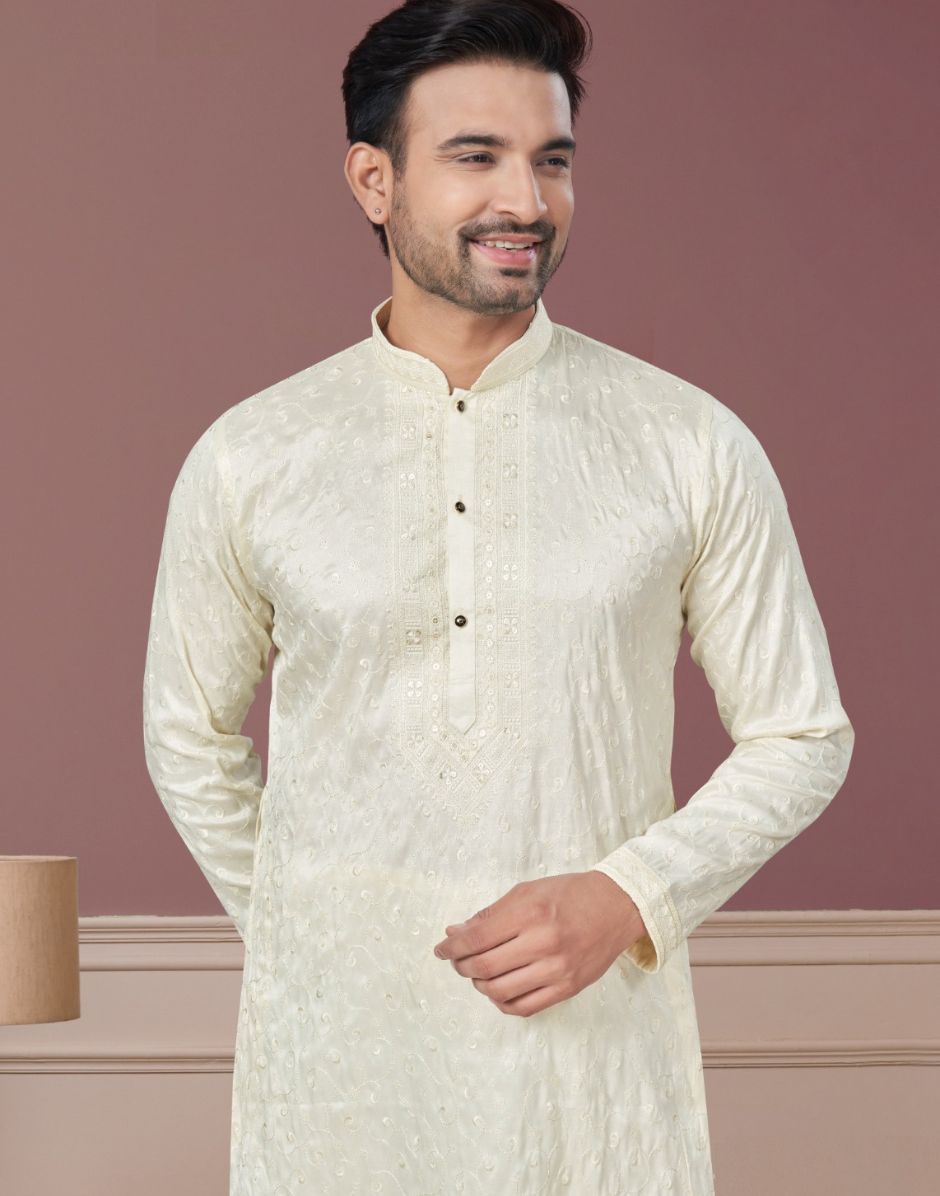 Shimmer in Style Kurta Pajama for Men with Sequin Embellishments Festive Ready - Buy