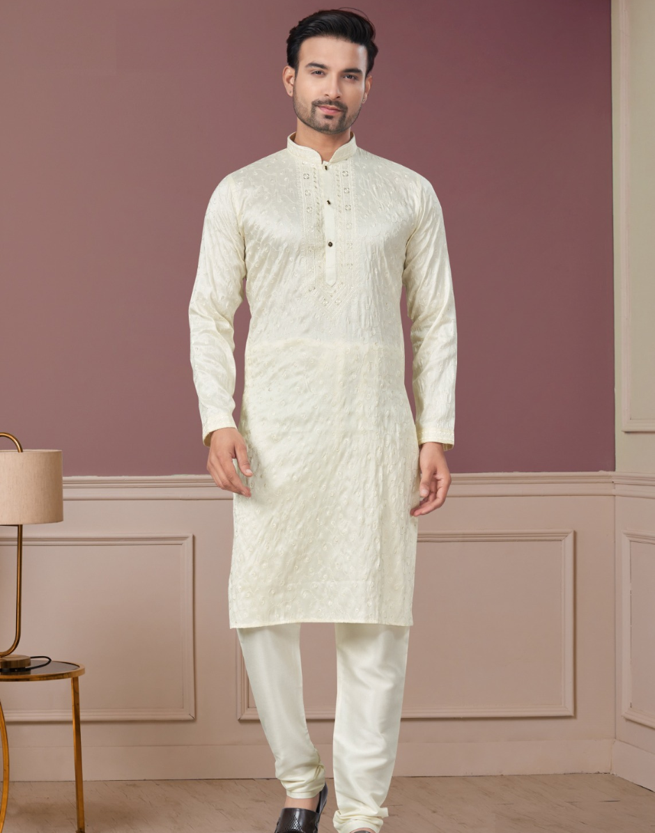 Shimmer in Style Kurta Pajama for Men with Sequin Embellishments Festive Ready - Buy