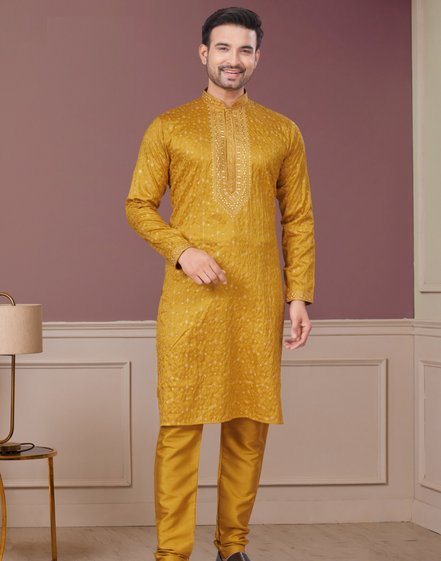 Shimmer in Style Kurta Pajama for Men with Sequin Embellishments Festive Ready - Buy