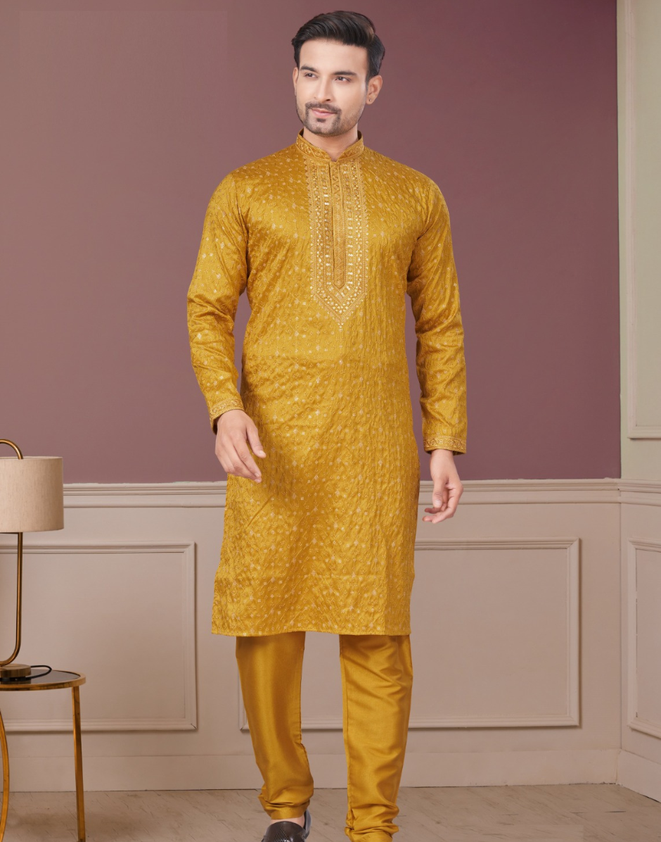 Shimmer in Style Kurta Pajama for Men with Sequin Embellishments Festive Ready - Buy