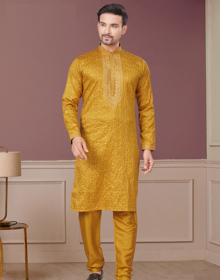 Shimmer in Style Kurta Pajama for Men with Sequin Embellishments Festive Ready - Buy