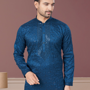 Shimmer in Style Kurta Pajama for Men with Sequin Embellishments Festive Ready - Buy