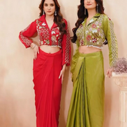 Luxury Satin Silk Co-Ord Set Soft Fancy Fabric with Handcrafted Embroidery Detailing - Buy