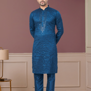Shimmer in Style Kurta Pajama for Men with Sequin Embellishments Festive Ready - Buy
