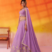 Royal Tissue Silk Lehenga Choli with Luxe Sequin Embroidery & Dupatta - Buy