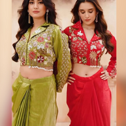 Luxury Satin Silk Co-Ord Set Soft Fancy Fabric with Handcrafted Embroidery Detailing - Buy