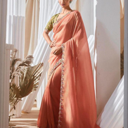 Stylish Lace Saree with Intricate Embroidery and Printed Blouse Bold & Beautiful - Buy