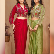 Luxury Satin Silk Co-Ord Set Soft Fancy Fabric with Handcrafted Embroidery Detailing - Buy