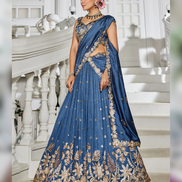 Stunning Chiffon Lehenga Choli with Hand Sequin, Coding, and Thread Work - Buy