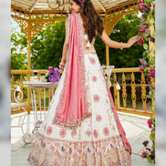 Glam Georgette Lehenga Set with Sequin, Coding & Thread Work with Dupatta - Buy