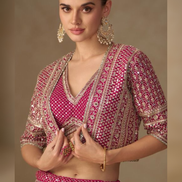Rani Pink Co-ord Set with Jacket for Sangeet