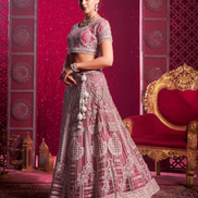 Premium Pink Lehenga Blouse Dupatta Set with Zarkan, Latkans & Hand Embroidery - Buy