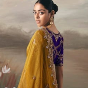 Classic Brown Fancy Tissue Silk Saree with Hand Work Designer Blouse_2