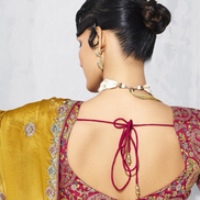 Classic Trendy Yellow Embroidered Saree with Contemporary Printed Blouse - Buy_2