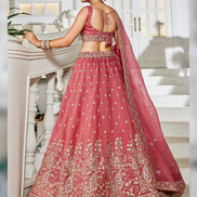 Dazzling Golden Tissue Lehenga Choli with Sequin Work & Matching Dupatta_3