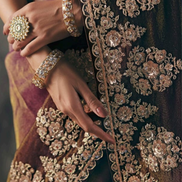 Designer Purple Brown Dual Shade Tissue Saree with Hand Embroidery Blouse_3