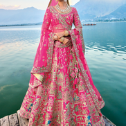 Drape in Luxury Heavy Bridal Silk Lehenga with Intricate Khatli Work - Buy_1