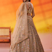 Elegant Net Fabric Sequins Embroidered Lehenga Choli Set with Dupatta - Buy_2