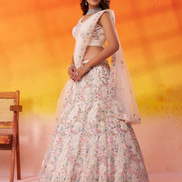 Elegant Net Fabric Sequins Embroidered Lehenga Choli Set with Dupatta - Buy_8
