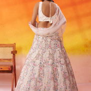 Elegant Net Fabric Sequins Embroidered Lehenga Choli Set with Dupatta - Buy_9