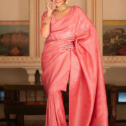 Festive Banarasi Art Silk Saree with Zari Woven Motifs Elegant Jacquard Finish - Buy_1