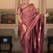Festive Banarasi Art Silk Saree with Zari Woven Motifs Elegant Jacquard Finish - Buy_4