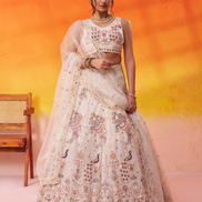 Glamorous Net Sequins Embroidered Lehenga Choli for Weddings & Parties - Buy