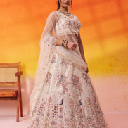 Glamorous Net Sequins Embroidered Lehenga Choli for Weddings & Parties - Buy_1