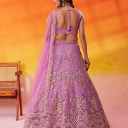 Glamorous Net Sequins Embroidered Lehenga Choli for Weddings & Parties - Buy_4