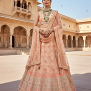 Glamorous Net Sequins Work Lehenga Blouse with Dupatta Bridal & Celebration Wear - Buy_1