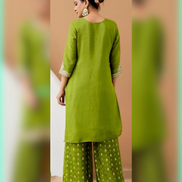 Graceful Crepe Embroidered Kurta Set with Pant & Dupatta - Buy_1