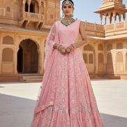 Graceful Georgette Sequin Embroidered Lehenga Blouse with Net Dupatta Party & Festive Wear - Buy