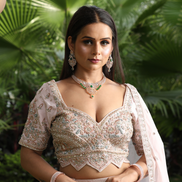 Graceful Light Pink Embellished Lehenga Set Embroidered Blouse & Dupatta_1