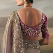 Grey Ethnic Pure Tissue Saree with Hand Work Designer Blouse_3
