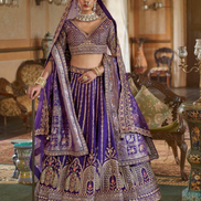 Luxury Art Silk Heavy Embroidered Lehenga Blouse with Net Dupatta Perfect for Weddings & Festive Occasions - Buy_1