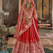 Luxury Art Silk Heavy Embroidered Lehenga Blouse with Net Dupatta Perfect for Weddings & Festive Occasions - Buy_3