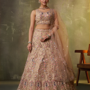 Luxury Net Fabric Lehenga Choli Featuring Intricate Sequins Embroidery with Dupatta - Buy
_1