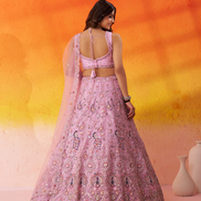 Luxury Net Fabric Lehenga Choli Featuring Intricate Sequins Embroidery with Dupatta - Buy_4