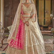 Majestic Art Silk Heavy Work Lehenga Set with Embroidery & Embellishments Ideal for Brides & Bridesmaids - Buy_2