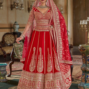 Majestic Art Silk Heavy Work Lehenga Set with Embroidery & Embellishments Ideal for Brides & Bridesmaids - Buy_3