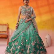 Modern Tissue Fabric Lehenga with Luxe Sequin Embroidery & Dupatta - Buy