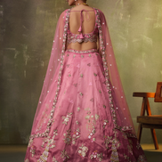 Modern Tissue Fabric Lehenga with Luxe Sequin Embroidery & Dupatta - Buy_5