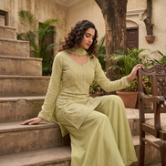 Pistachio Green Palazzo Suit for Bridesmaid