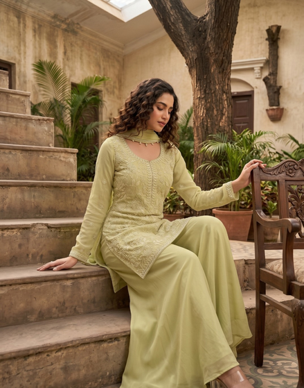 Pistachio Green Palazzo Suit for Bridesmaid