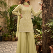 Pistachio Green Palazzo Suit for Bridesmaid
