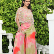 Pink Embroidered Kurta Palazzo Set Stylish Ethnic Ensemble_1