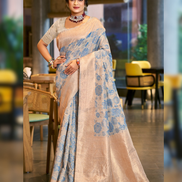 Premium Cotton Silk Self Woven Saree with Matching Blouse Soft, Lightweight & Stylish - Buy_2