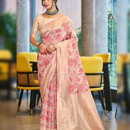 Premium Cotton Silk Self Woven Saree with Matching Blouse Soft, Lightweight & Stylish - Buy_3