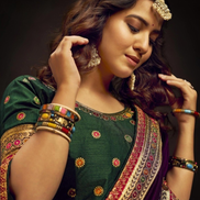 Premium Dark Purple Saree Heavy Swarovski Sequin Embroidery with Designer Border & Matching Blouse - Buy_1