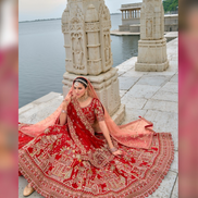 Red Bridal Silk Lehenga with Khatli Handwork Ideal for Weddings & Receptions - Buy_1